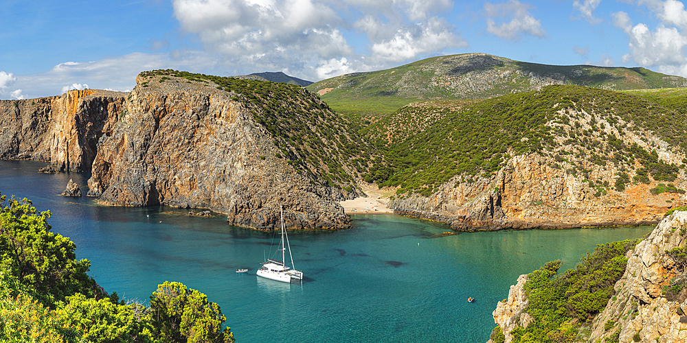 Cala Domestica, Buggerru, Costa Verde, Sulcis Iglesiente district, Sardinia, Italy, Mediterranean, Europe