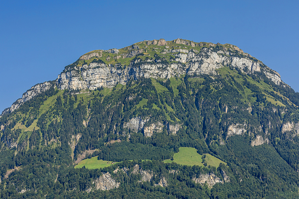 Fronalpstock Mountain over Lake Lucerne, Morschach, Canton Schwyz, Switzerland, Europe