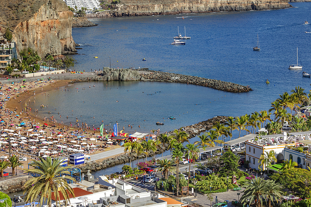 Beach of Puerto de Mogan, Gran Canaria, Canary Islands, Spain, Atlantic, Europe