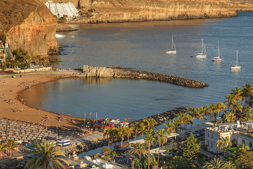 Beach of Puerto de Mogan, Gran Canaria, Canary Islands, Spain, Atlantic, Europe