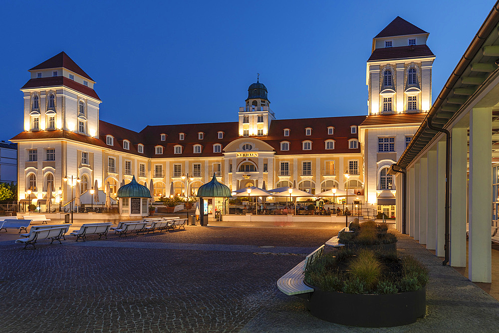 Spa house, Binz, Ruegen Island, Baltic Sea, Mecklenburg-Western Pomerania, Germany