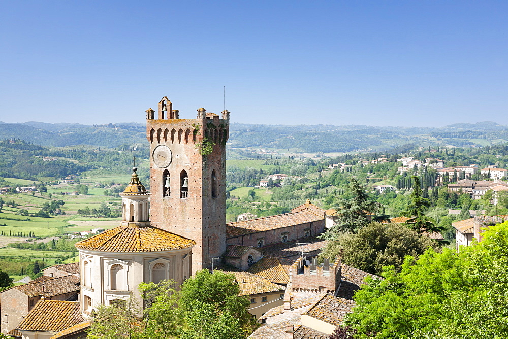 Duomo and Campanile, San Miniato, Pisa Region, Tuscany, Italy, Europe