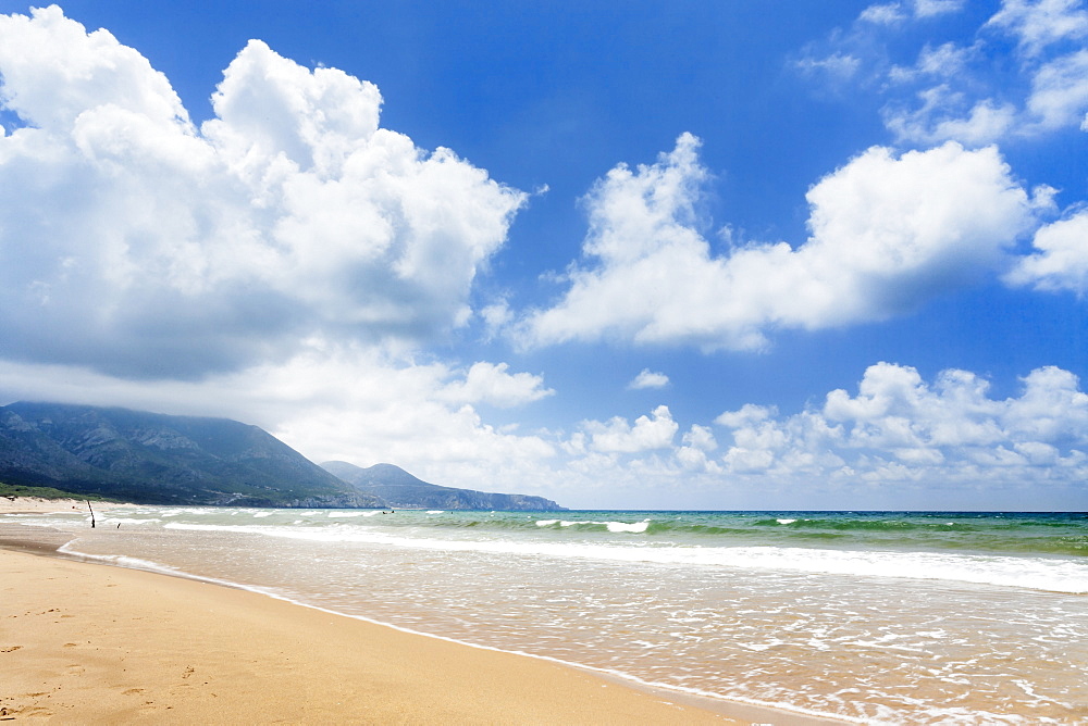 Beach of Portixeddu, Bay of Buggerru, Province Iglesiente, Sardinia, Italy, Mediterranean, Europe 