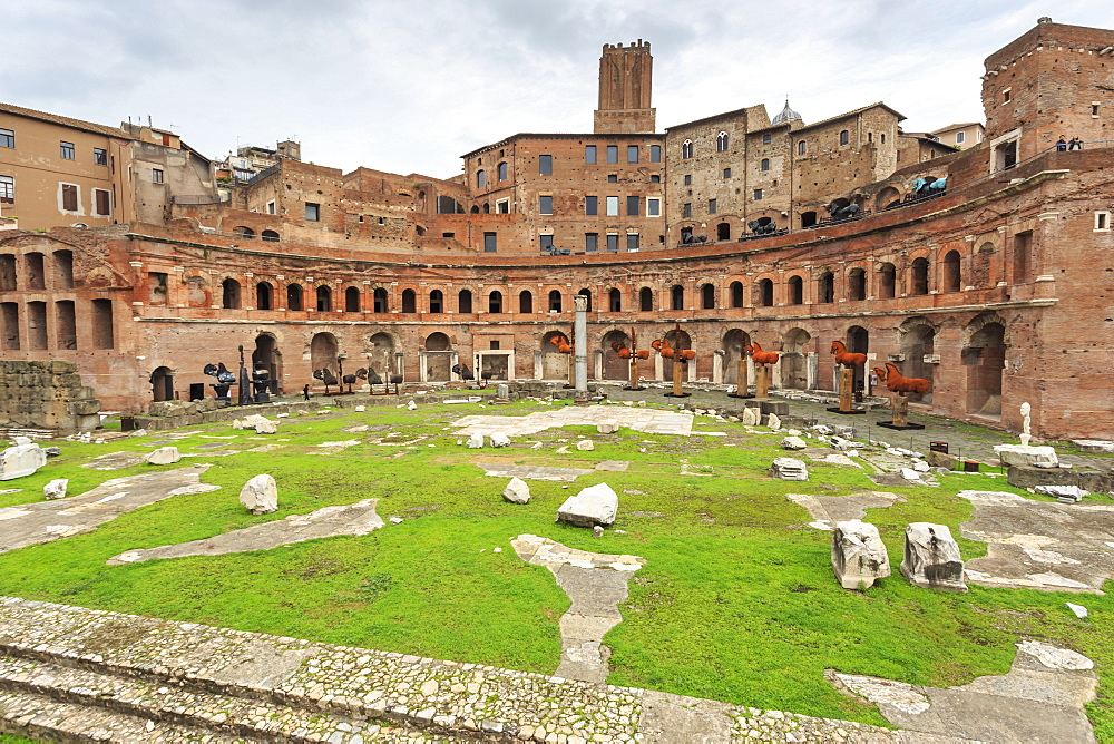 Trajan's Markets, Roman ruins, Forum area, Historic Centre (Centro Storico), Rome, UNESCO World Heritage Site, Lazio, Italy