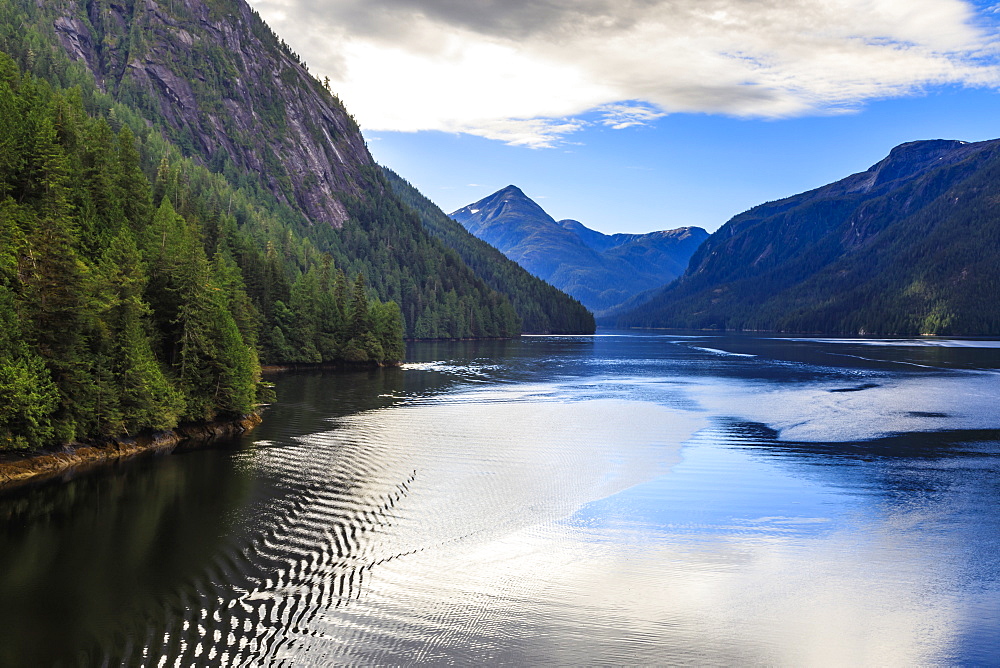 Rudyerd Bay ripples, beautiful summer day, Misty Fjords National Monument, Tongass National Forest, Alaska, United States of America, North America