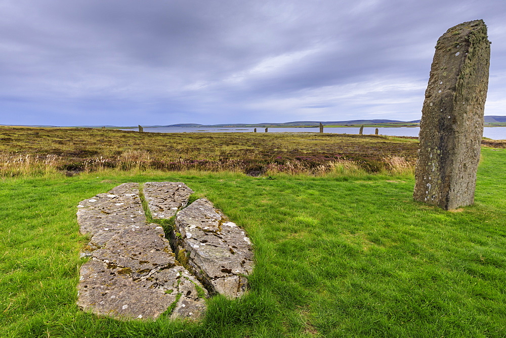 Ring of Brodgar stone circle in Orkney Islands, Scotland, Europe