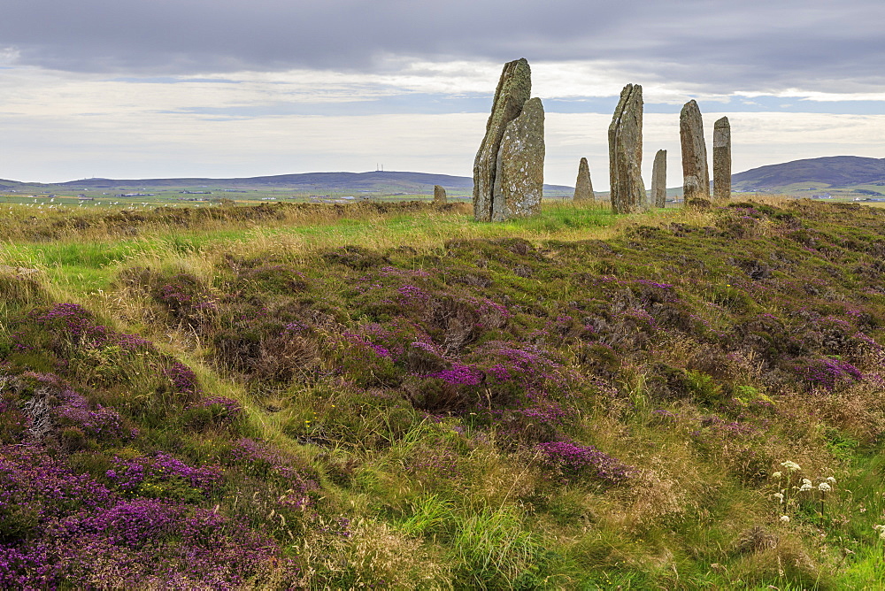 Ring of Brodgar stone circle in Orkney Islands, Scotland, Europe