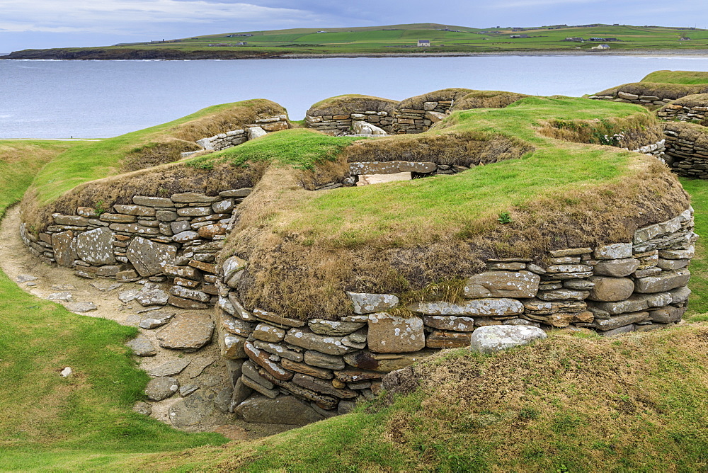 Skara Brae Neolithic settlement in Orkney Islands, Scotland, Europe