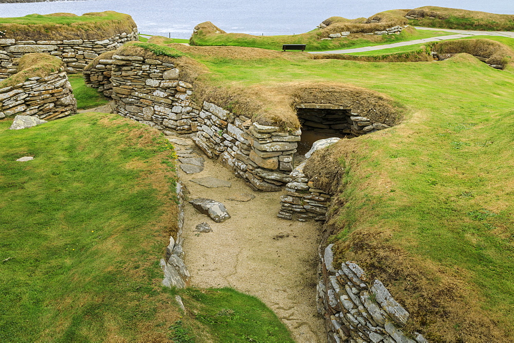 Skara Brae Neolithic settlement in Orkney Islands, Scotland, Europe