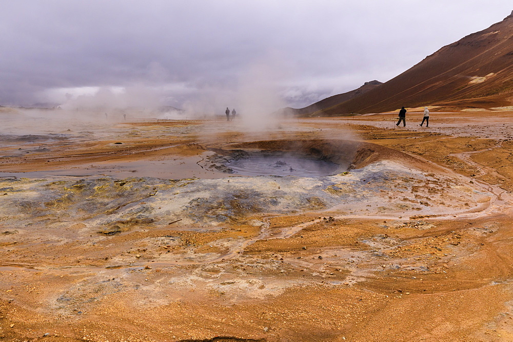 Namafjall Geothermal Area in Iceland, Europe