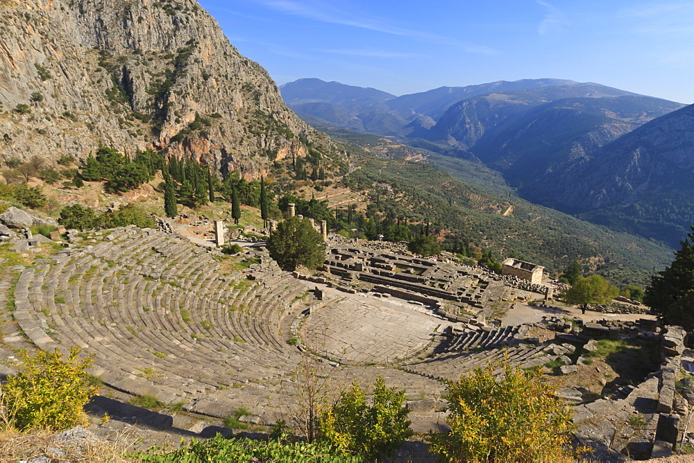 Theatre at Delphi, UNESCO World Heritage Site, Peloponnese, Greece, Europe