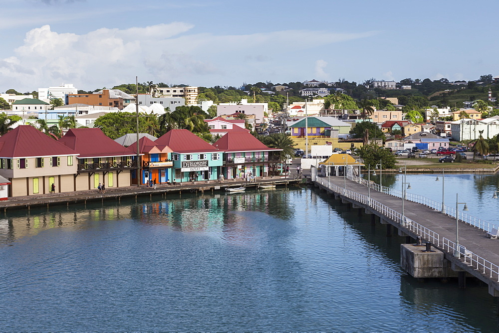 View of St. John's waterfront, Antigua, Leeward Islands, West Indies, Caribbean, Central America