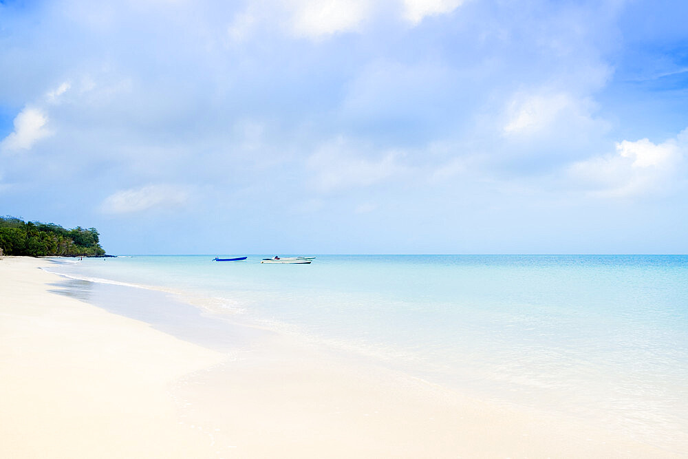 A deserted beach on Big Corn island, Corn Islands, Nicaragua, Central America