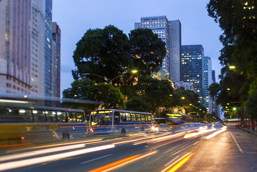 Avenida (Avenue) Rio Branco in the city centre, Rio de Janeiro, Brazil, South America