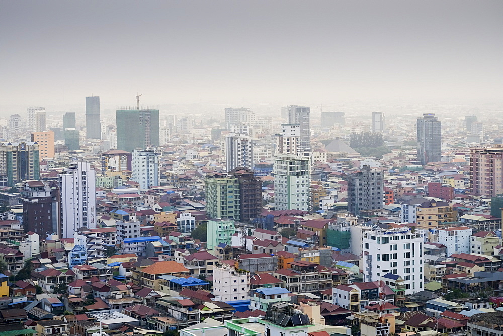 Skyline of the city, Phnom Penh, Cambodia, Indochina, Southeast Asia, Asia