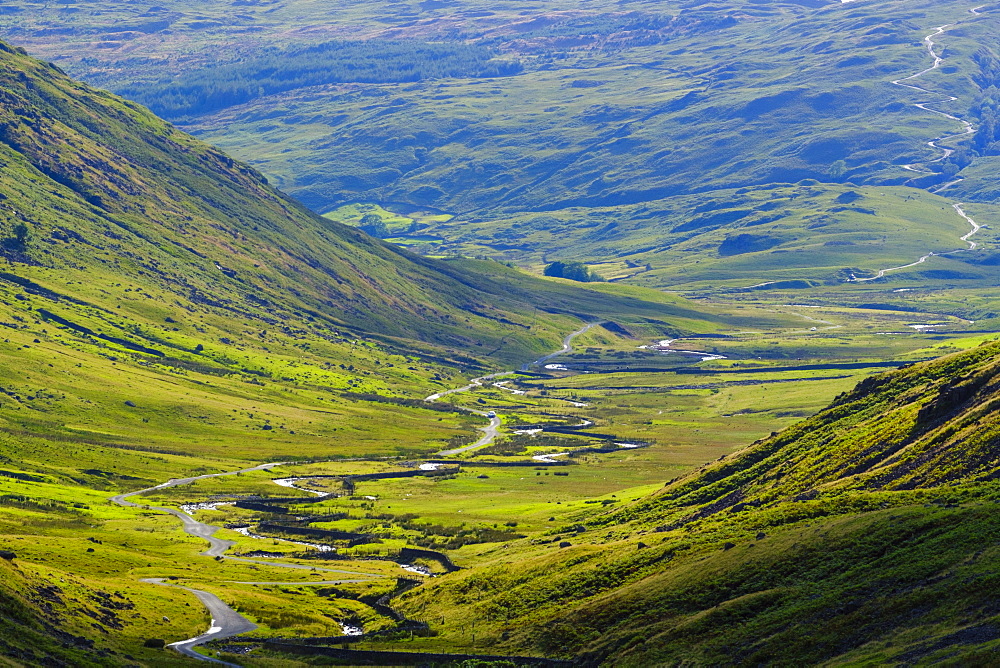 View of hills, dales and valleys in the Lake District, UNESCO World Heritage Site, Cumbria, England, United Kingdom, Europe