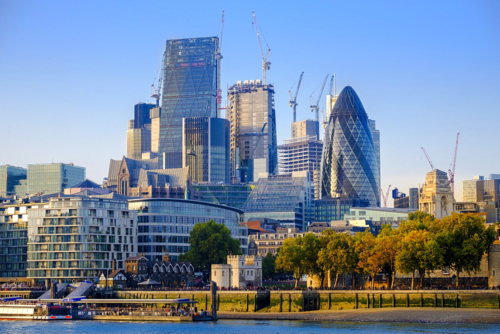 City of London financial district skyline, London, England, United Kingdom, Europe