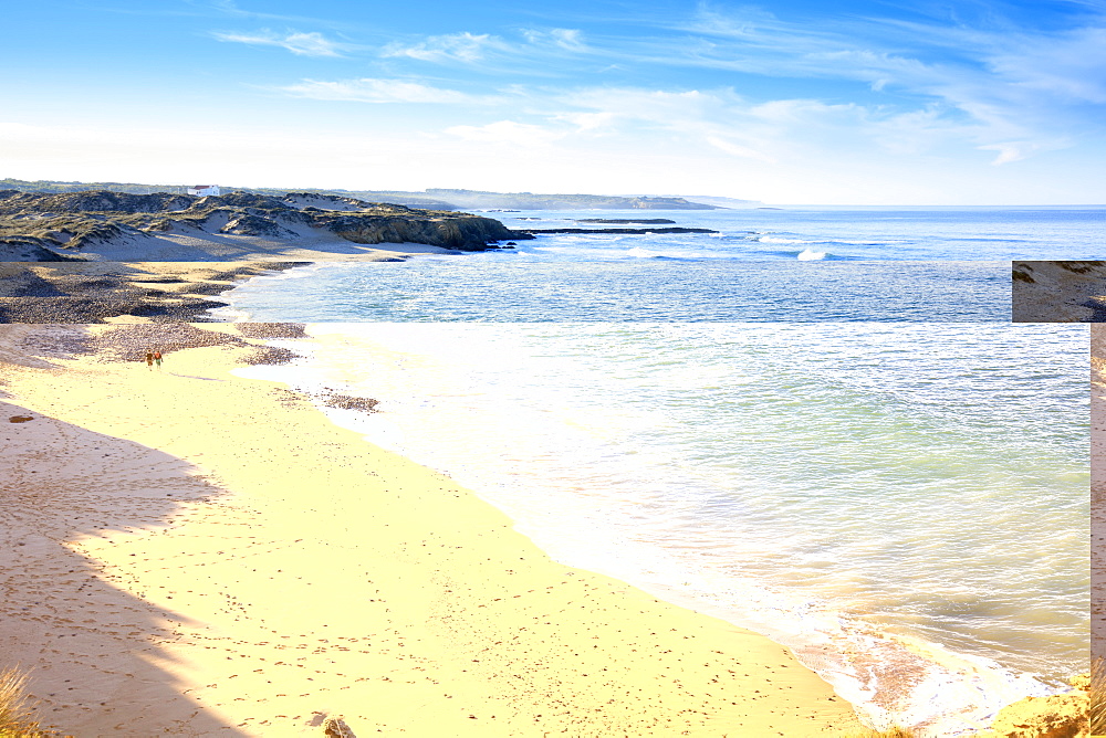 The beach in Vila Nova de Milfontes on the Alentejo coast, Portugal, Europe