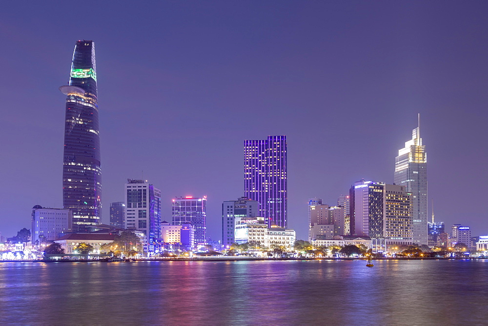 The view of Ho Chi Minh City (Saigon) centre and the Saigon River, Vietnam, Indochina, Southeast Asia, Asia