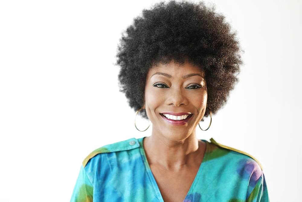 Close up of smiling African American woman