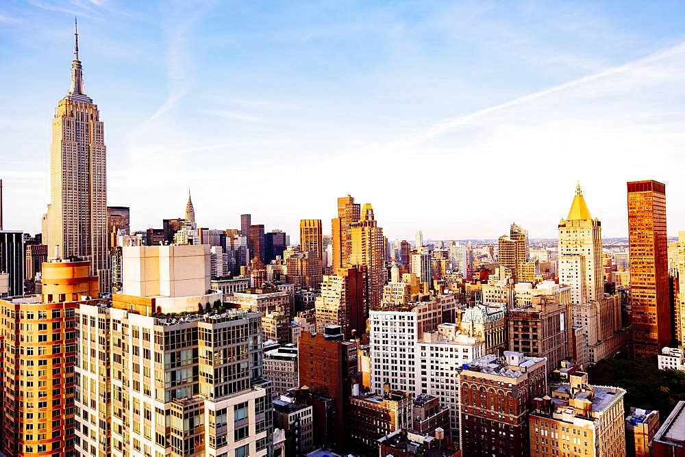 Aerial view of New York cityscape, New York, United States