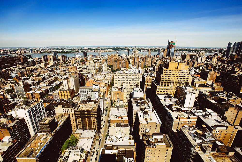 Aerial view of New York cityscape, New York, United States