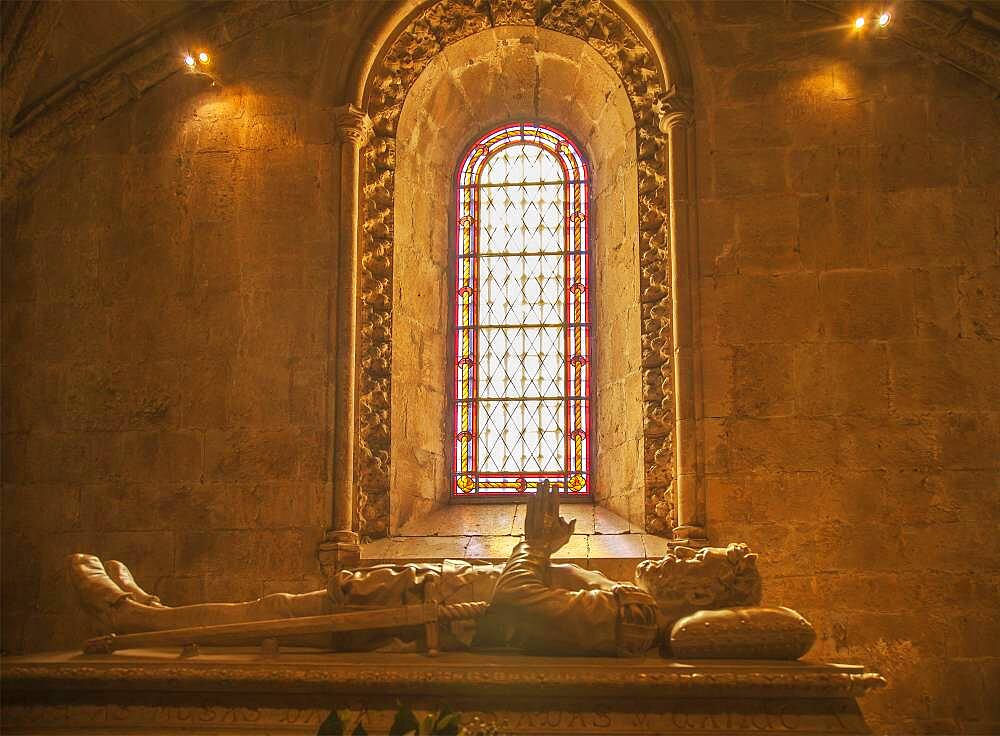 Tomb of Luis de Camoes in Church of Santa Maria, Lisbon, Extremadura, Portugal