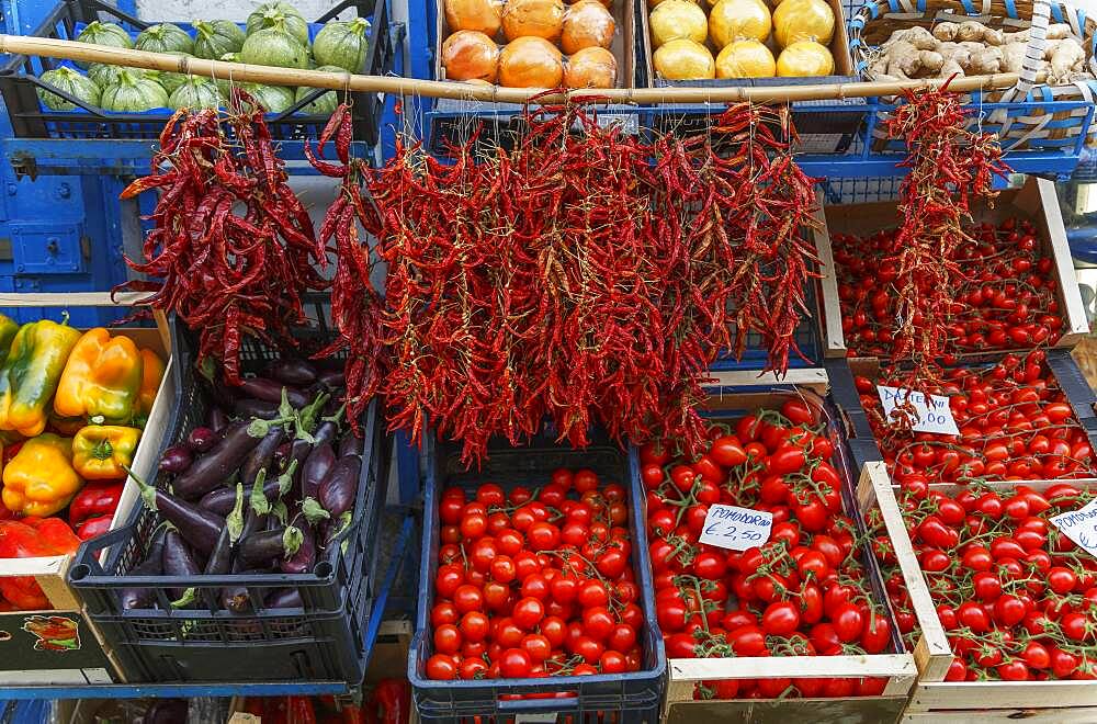 Produce for sale in market