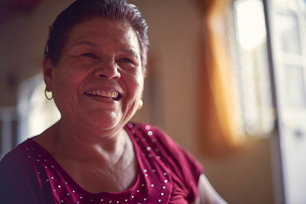 Smiling Hispanic woman