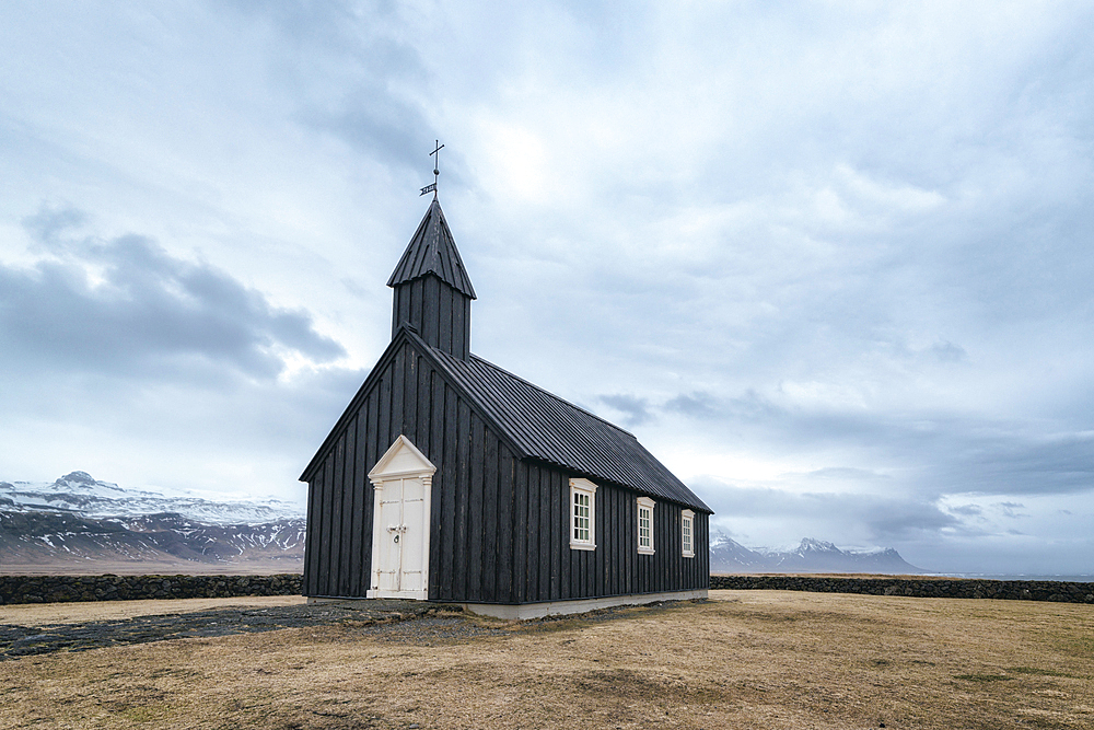 Remote church, Hellissandur, Snaellsnes peninsula, Iceland