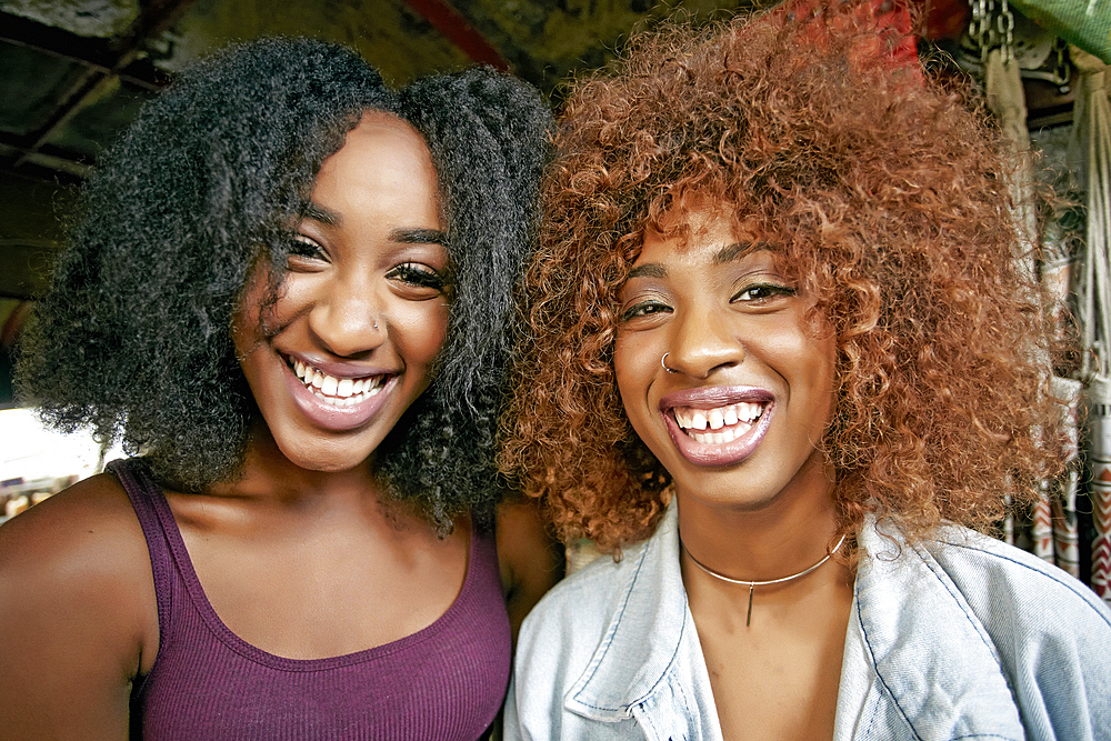 Portrait of smiling women