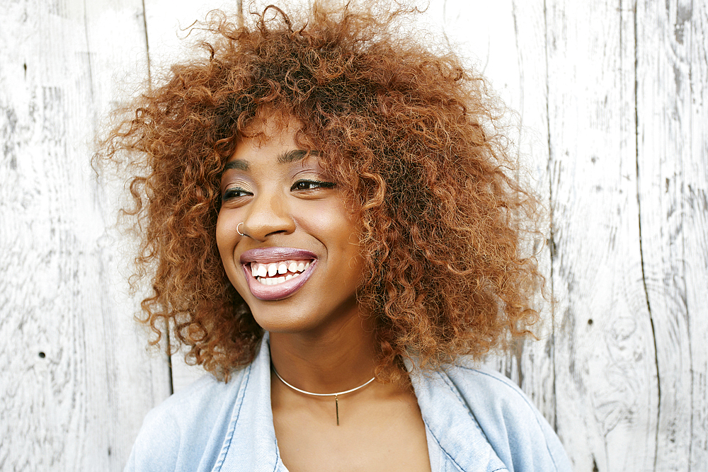 Close up of smiling black woman