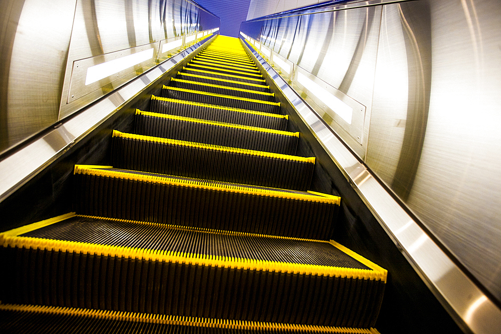 Empty escalator