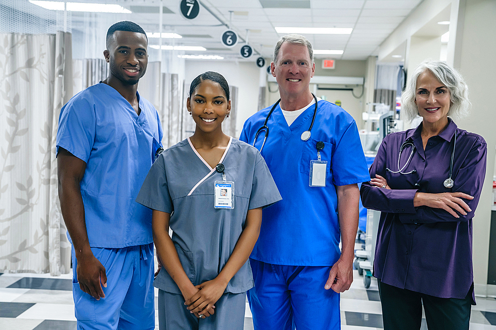 Portrait of medical team in hospital