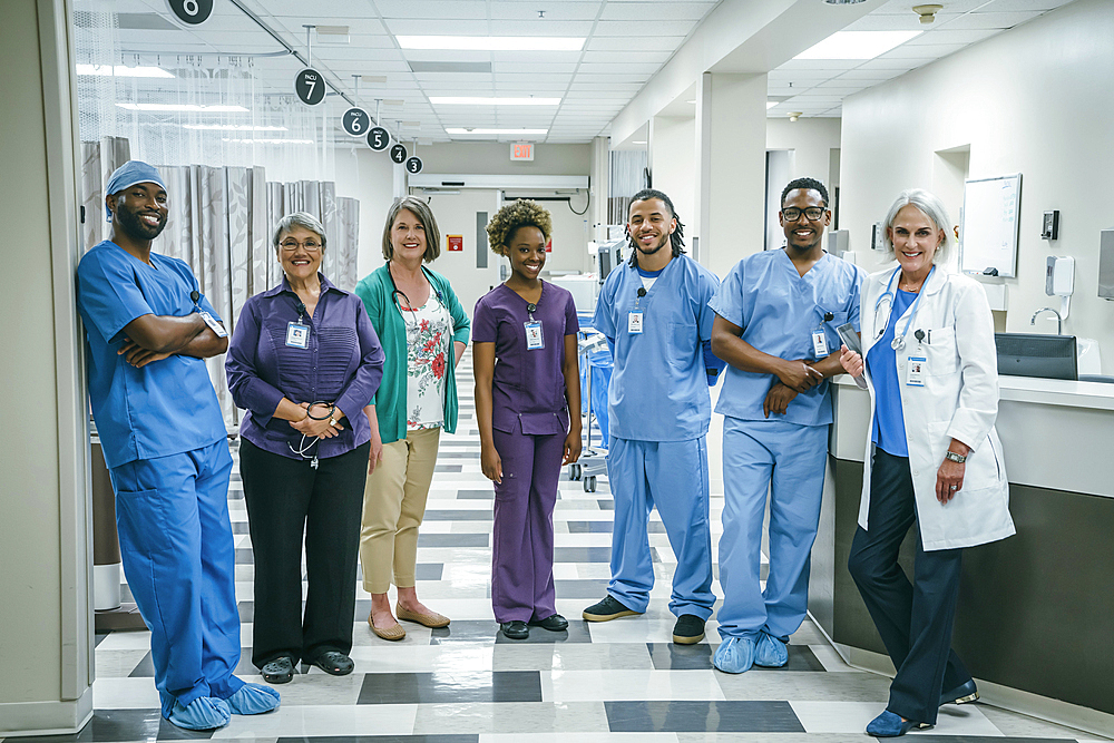 Portrait of smiling medical team in the hospital