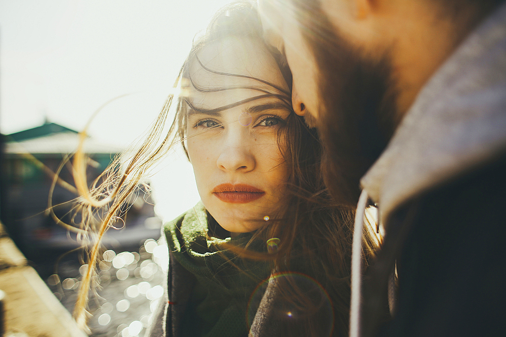 Portrait of Caucasian couple outdoors