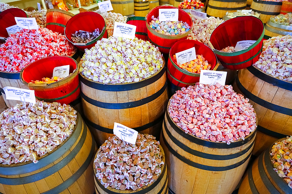 Barrels of taffy in store