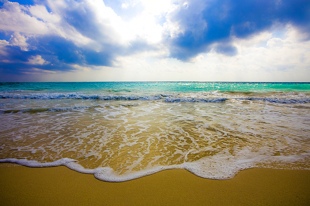 Ocean waves on beach