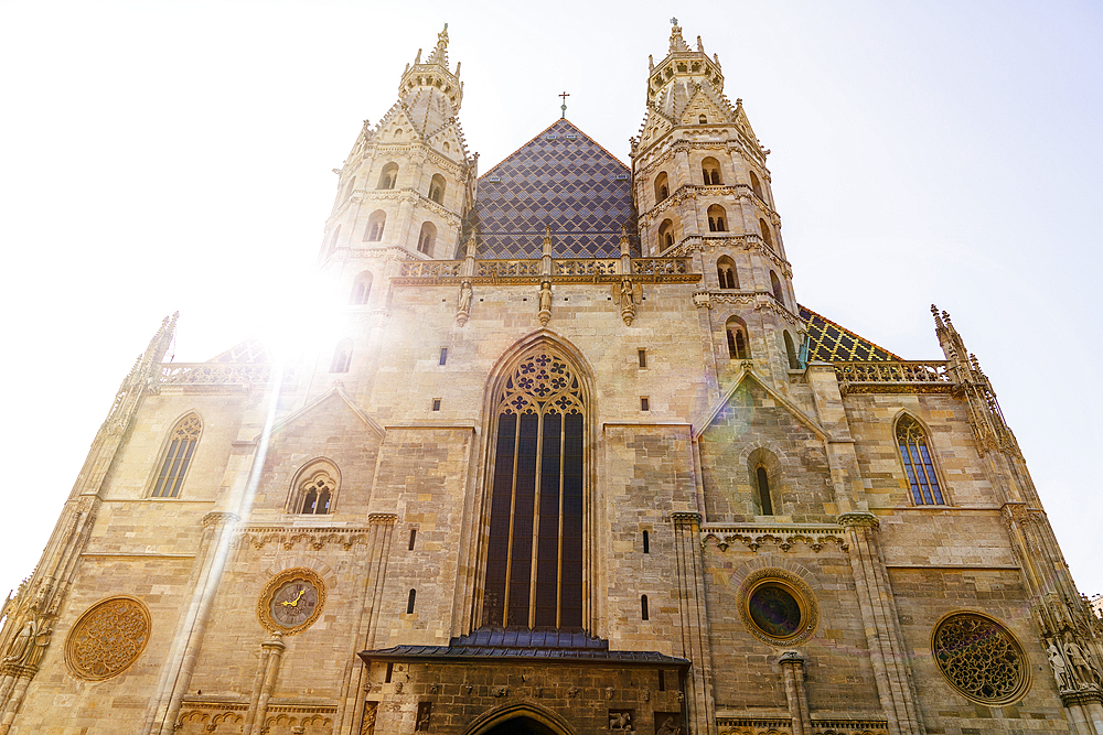 Sunbeams on castle, Vienna, Austria