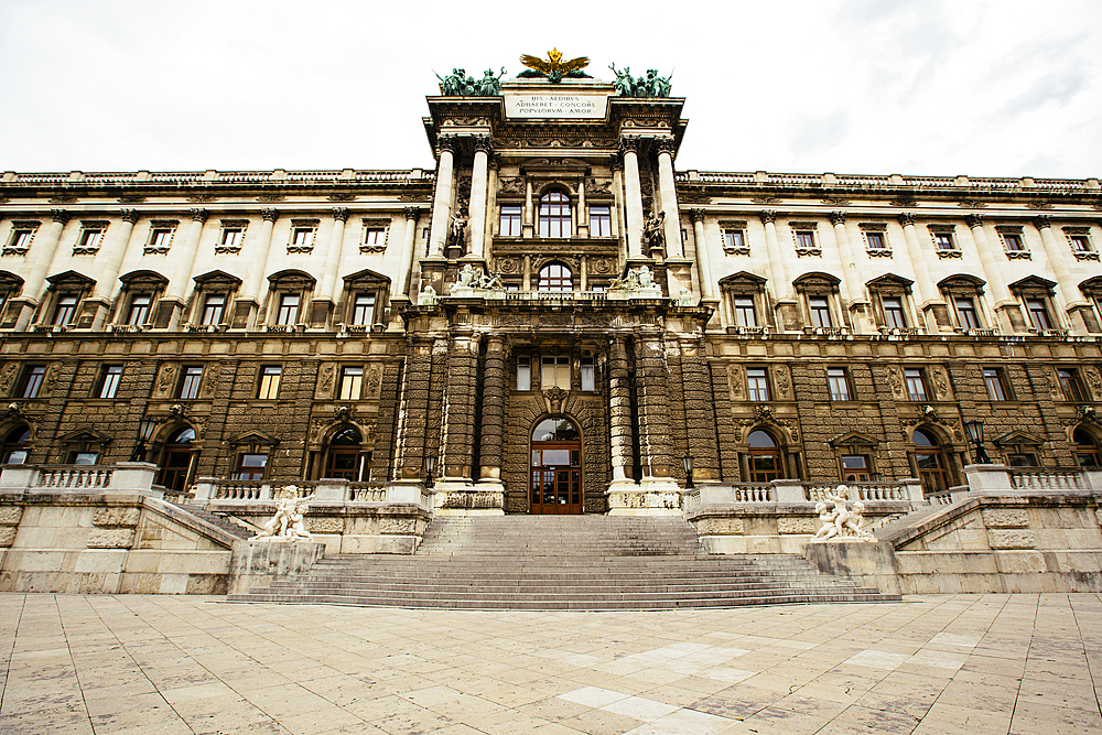 Staircase to building in Vienna, Austria