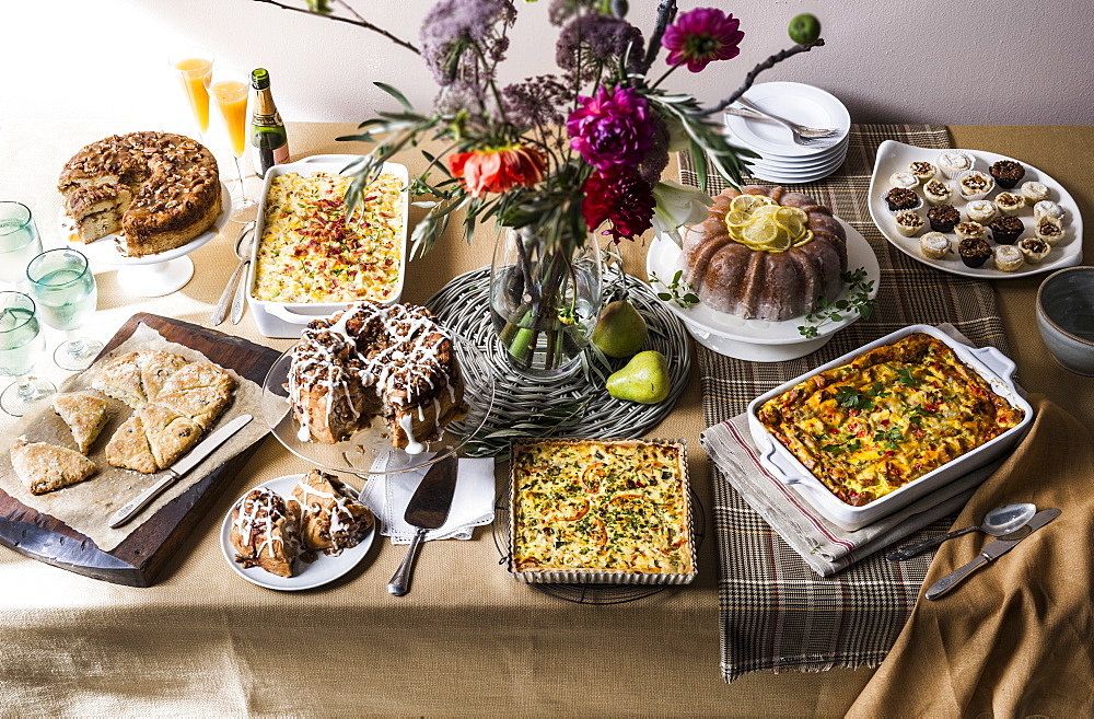 Brunch buffet table