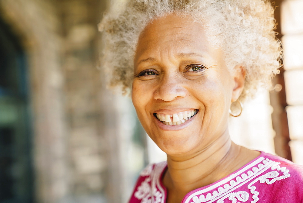 Black woman smiling