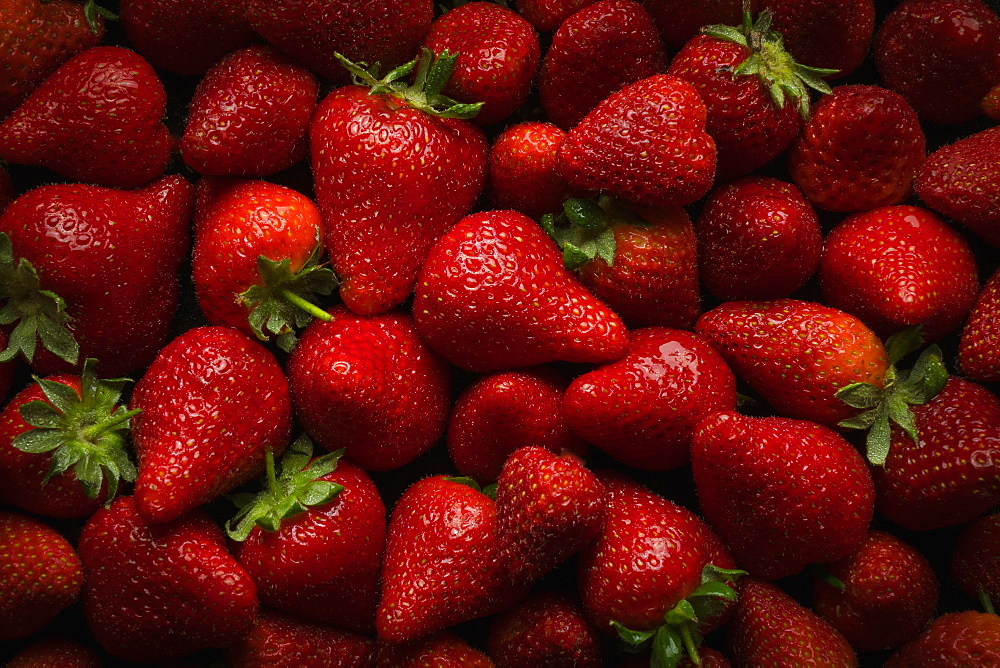 Pile of fresh strawberries