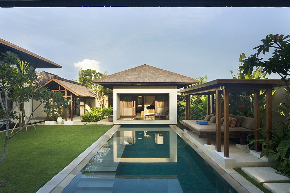 Private pool at tropical resort suite