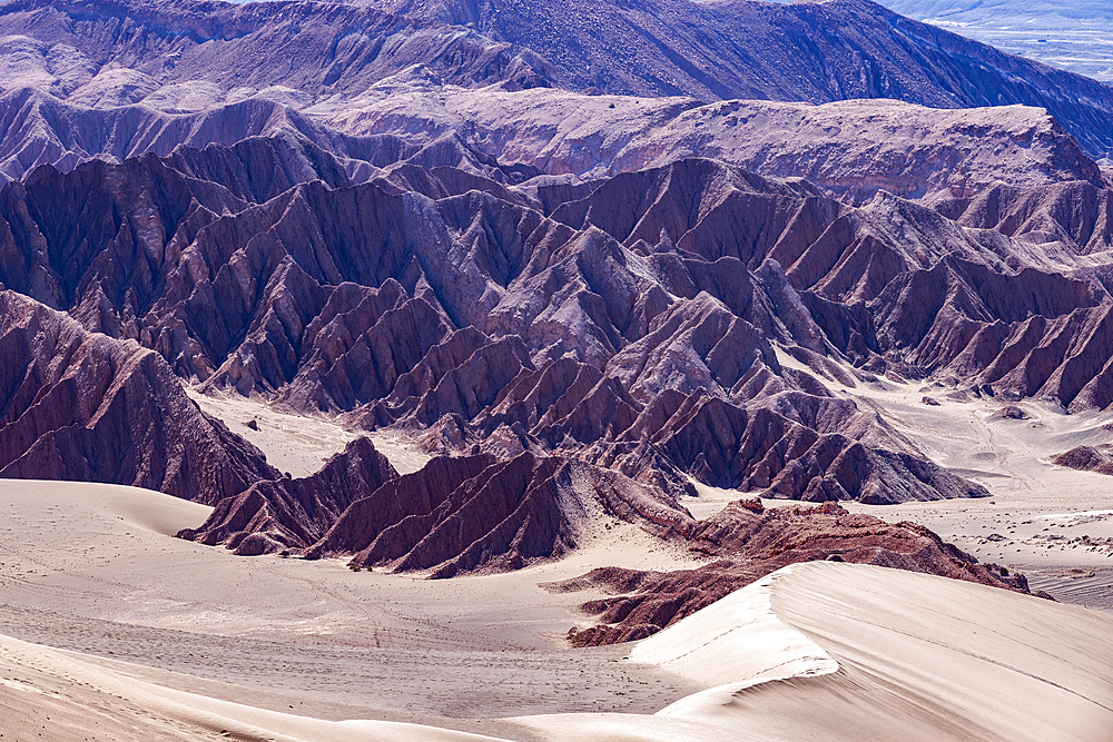 Sandstone rock formations in Atacama Desert