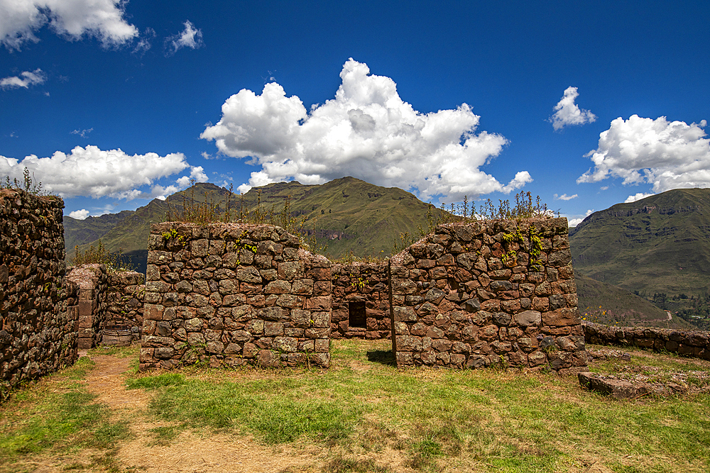 Incan ruins in foothills of Urubamba