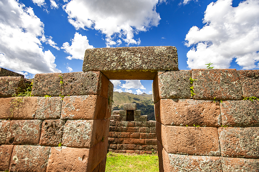 Incan ruins in foothills of Urubamba