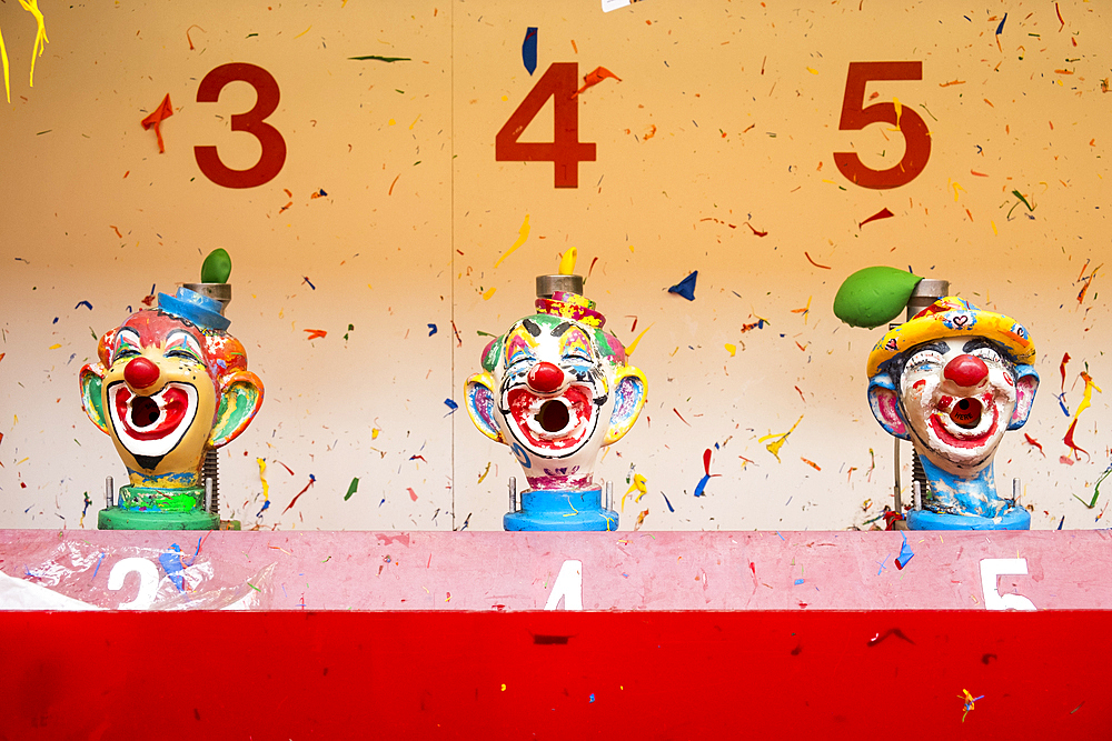 Clown head carnival game at Coney Island