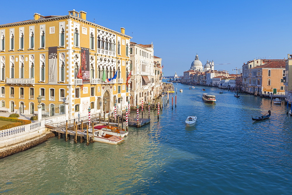 View of the old Palazzo Cavalli Franchetti overlooking the Canal Grande (Grand Canal), Venice, UNESCO World Heritage Site, Veneto, Italy, Europe