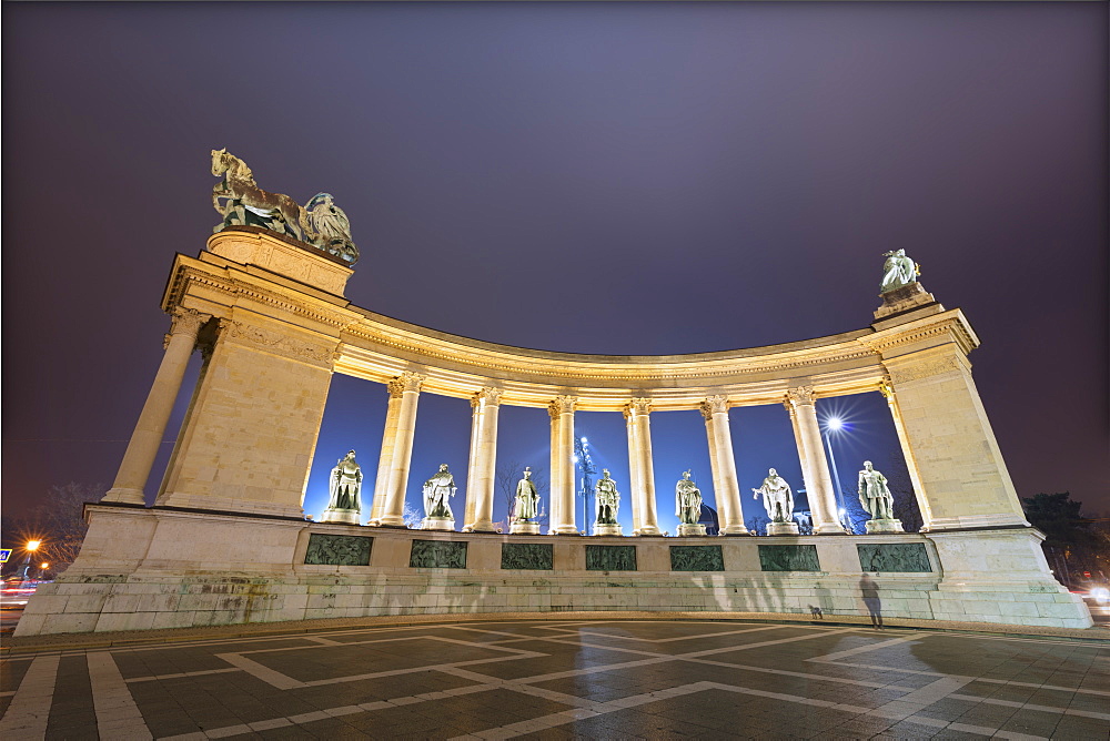 Millennium Monument, Heldenplatz, Budapest, Hungary, Europe